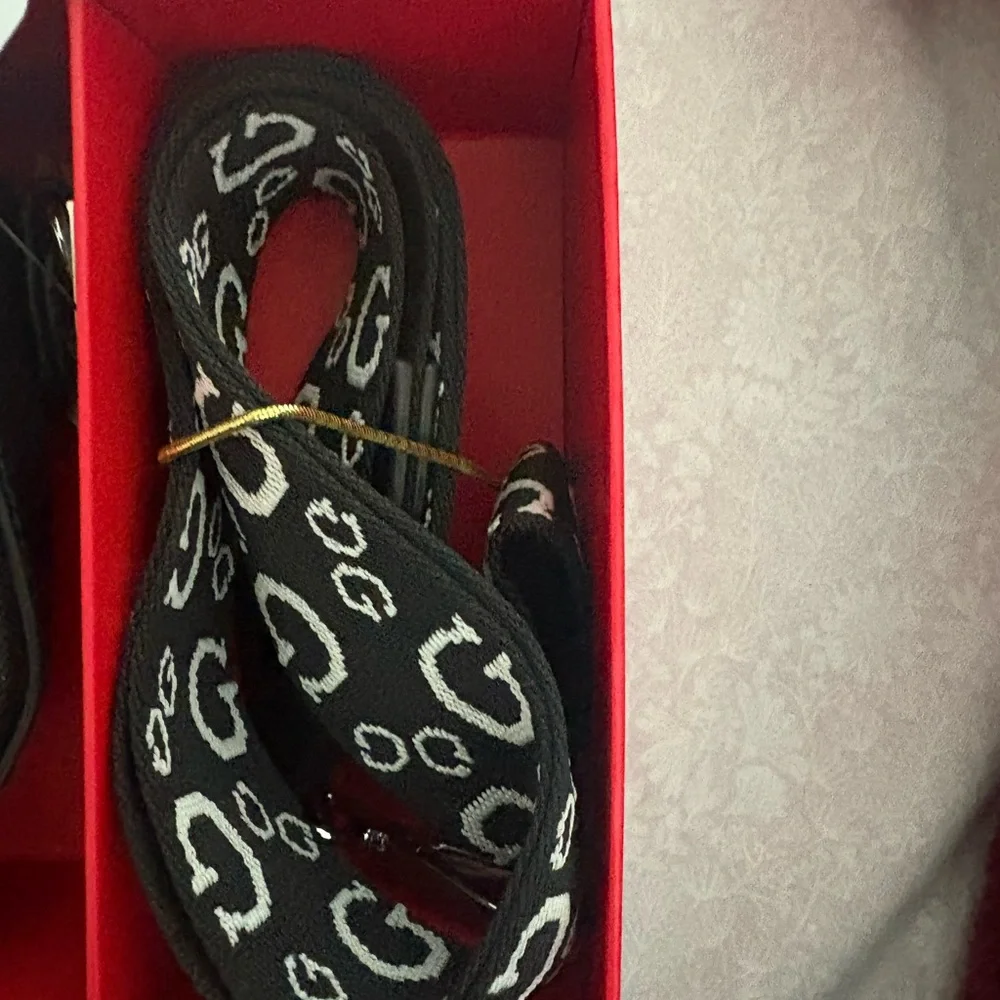 GUESS Beige Monogram Crossbody Bag - Picture 4 of 4